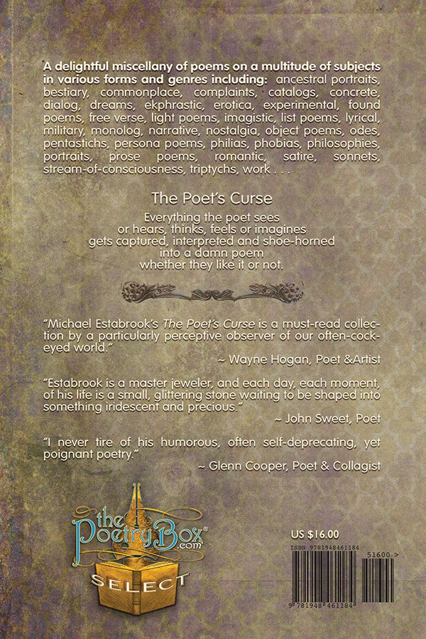 Back Cover The Poet's Curse by Michael Estabrook