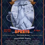 The Poeming Pigeon: Sports Book Launch Celebration Poster