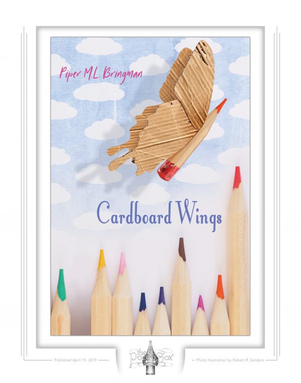 Cardboard Wings fine art print, original cover art by Robert R. Sanders, poems by Piper Bringman