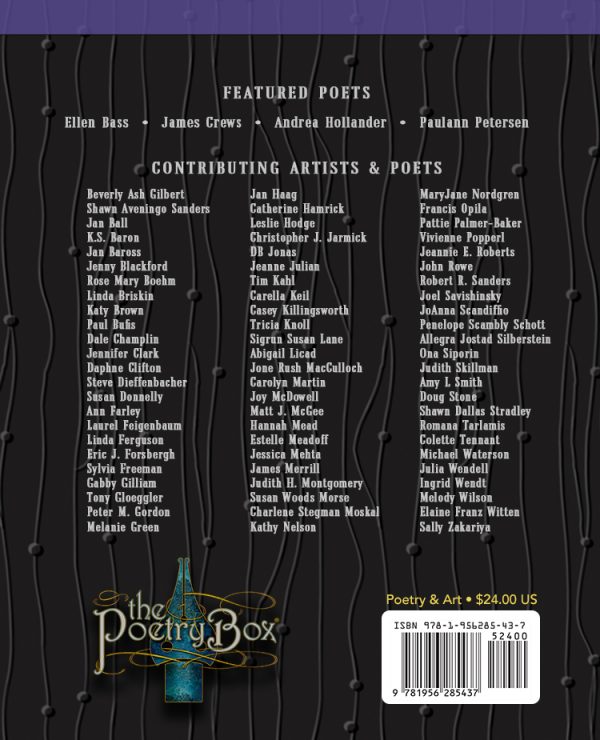 back cover of The Poeming Pigeon, Issue #13, listing all contributors